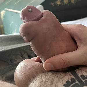 cock closeup, subincision not visible