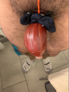 Silicon chastity, silicon balls pocket, and sock