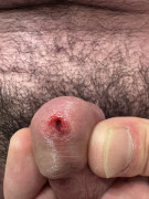 About an 1/8” cut