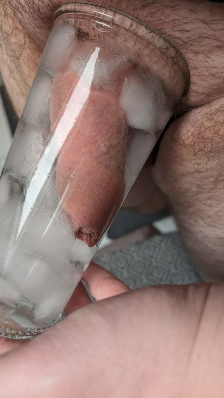 In the ice. Foreskin tries to protect the glans